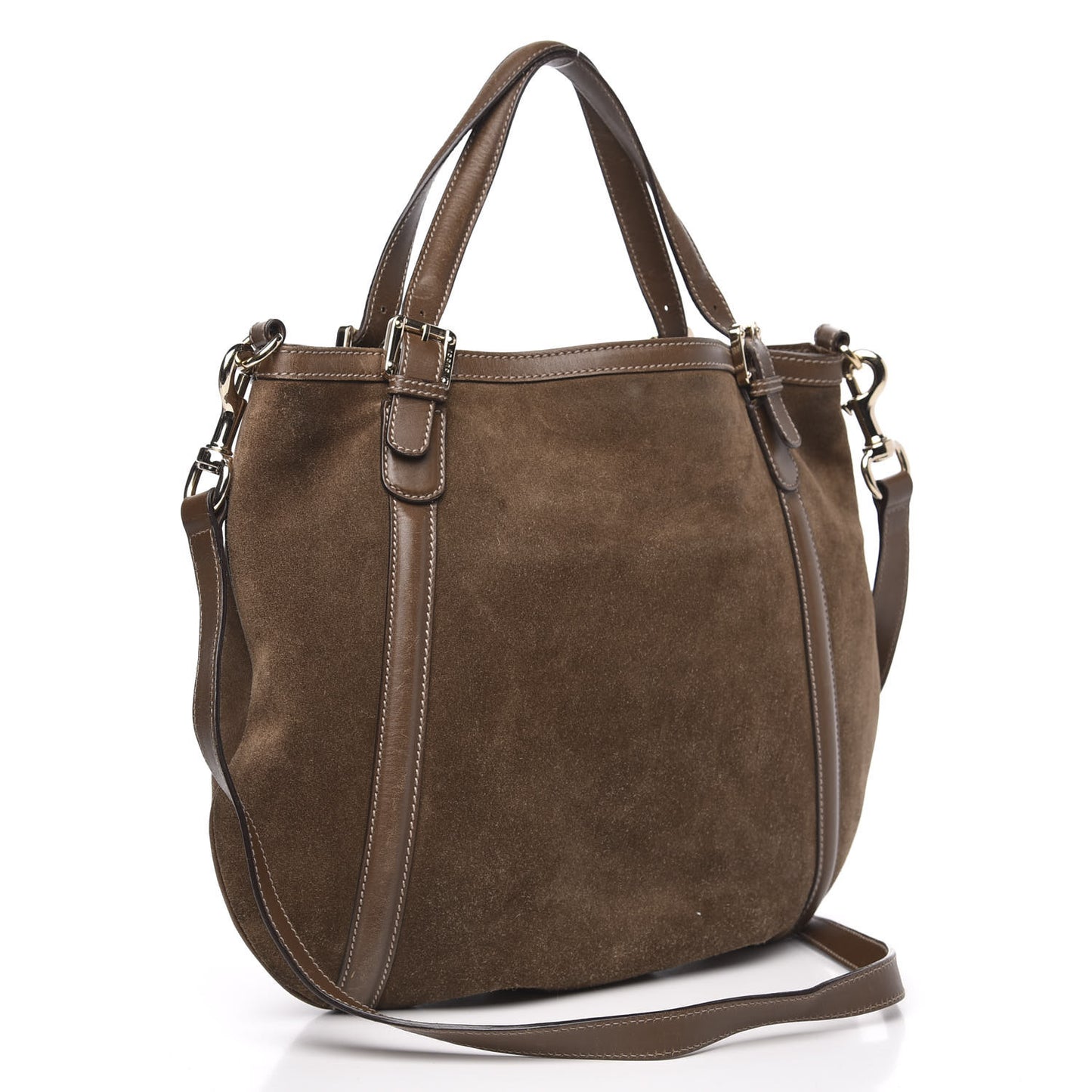 Suede Medium Britt Tote Brown