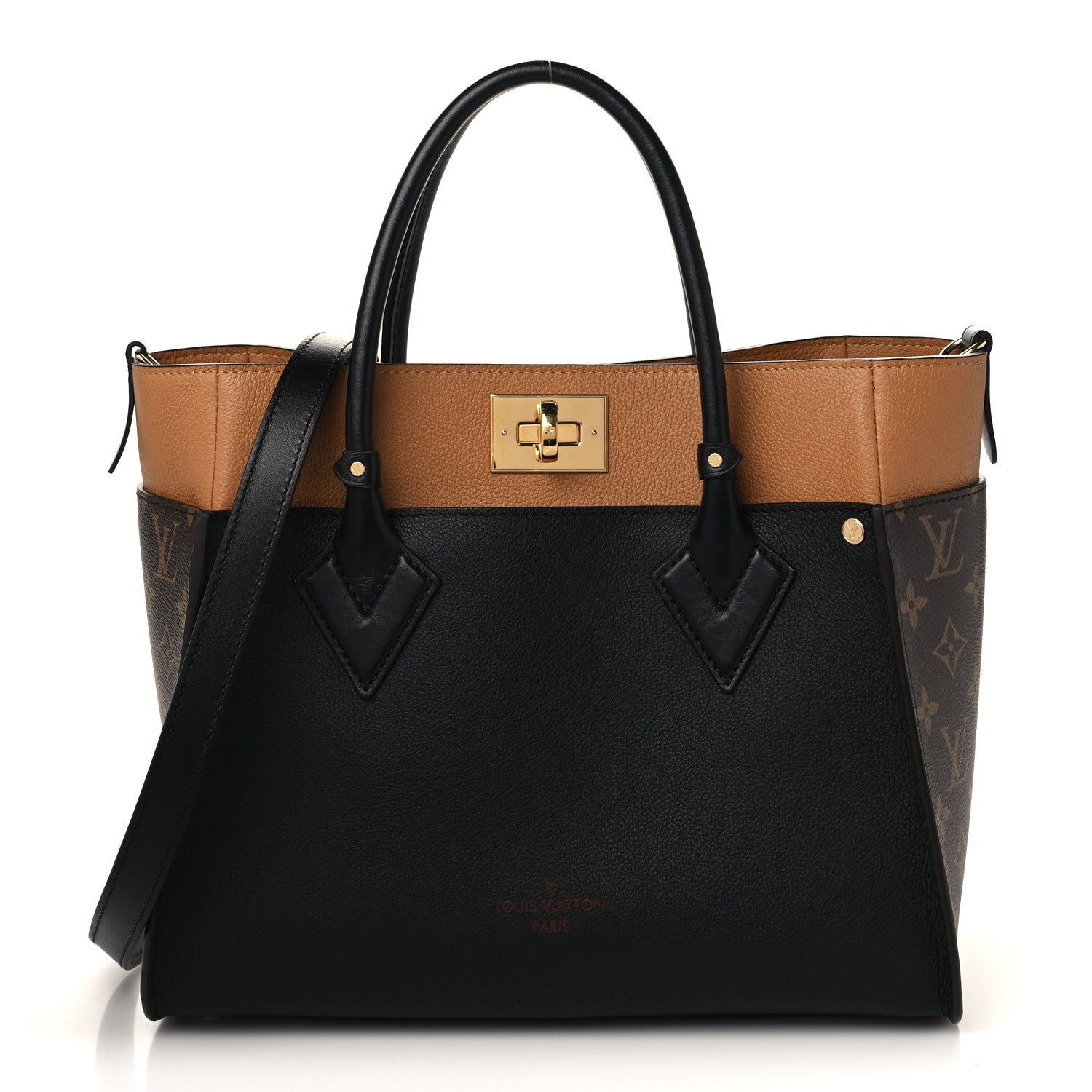 Louis Vuitton Calfskin Monogram On My Side Black 1 of 6