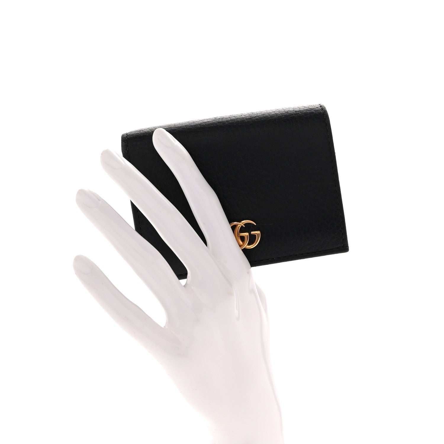 Gucci Dollar Calfskin GG Marmont Wallet Black Black 2 of 8