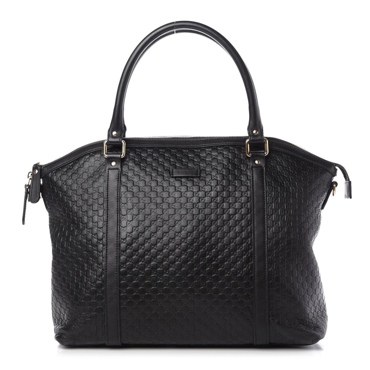 Soft Microguccissima Large Dome Satchel Black