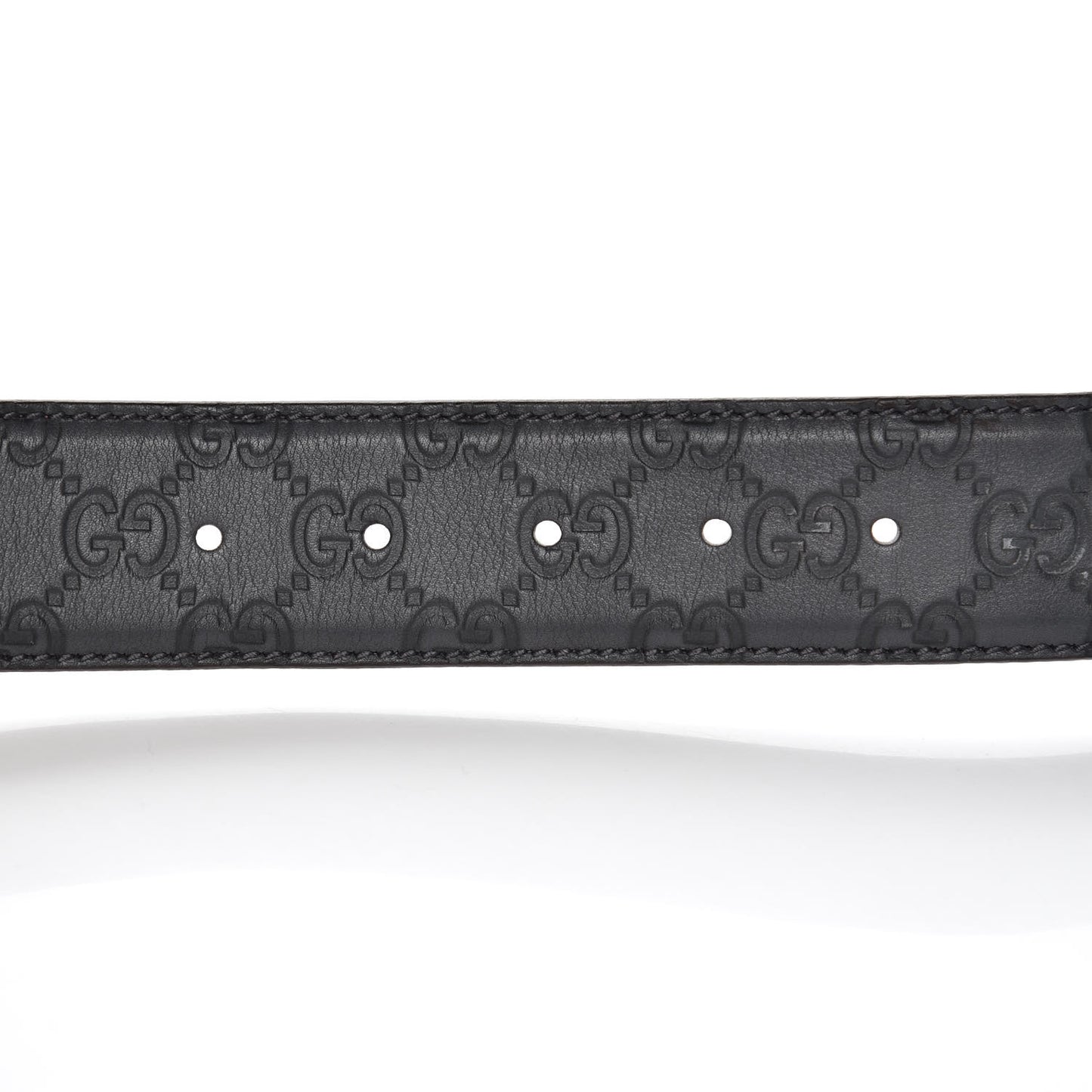 Guccissima Interlocking G Belt 95 38 Dark Grey
