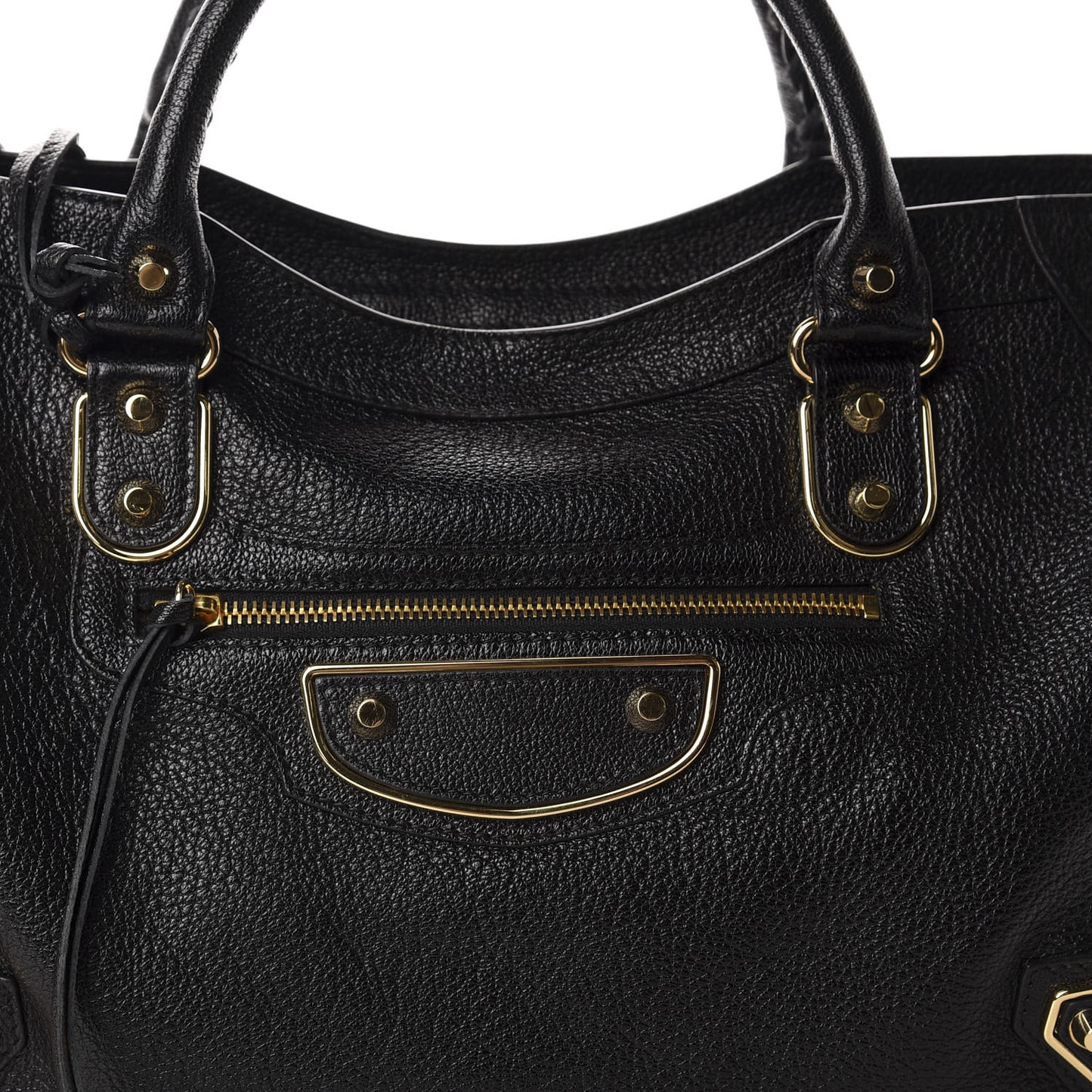 Chevre Gold Metallic Edge Hardware City Black