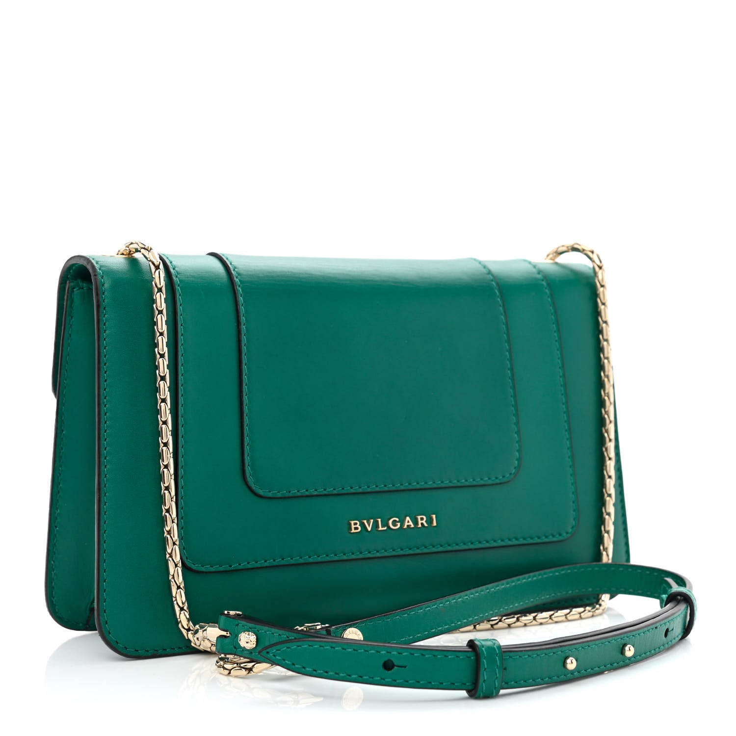 Bulgari Calfskin Serpenti Forever Crossbody Bag Emerald Green 2 of 11