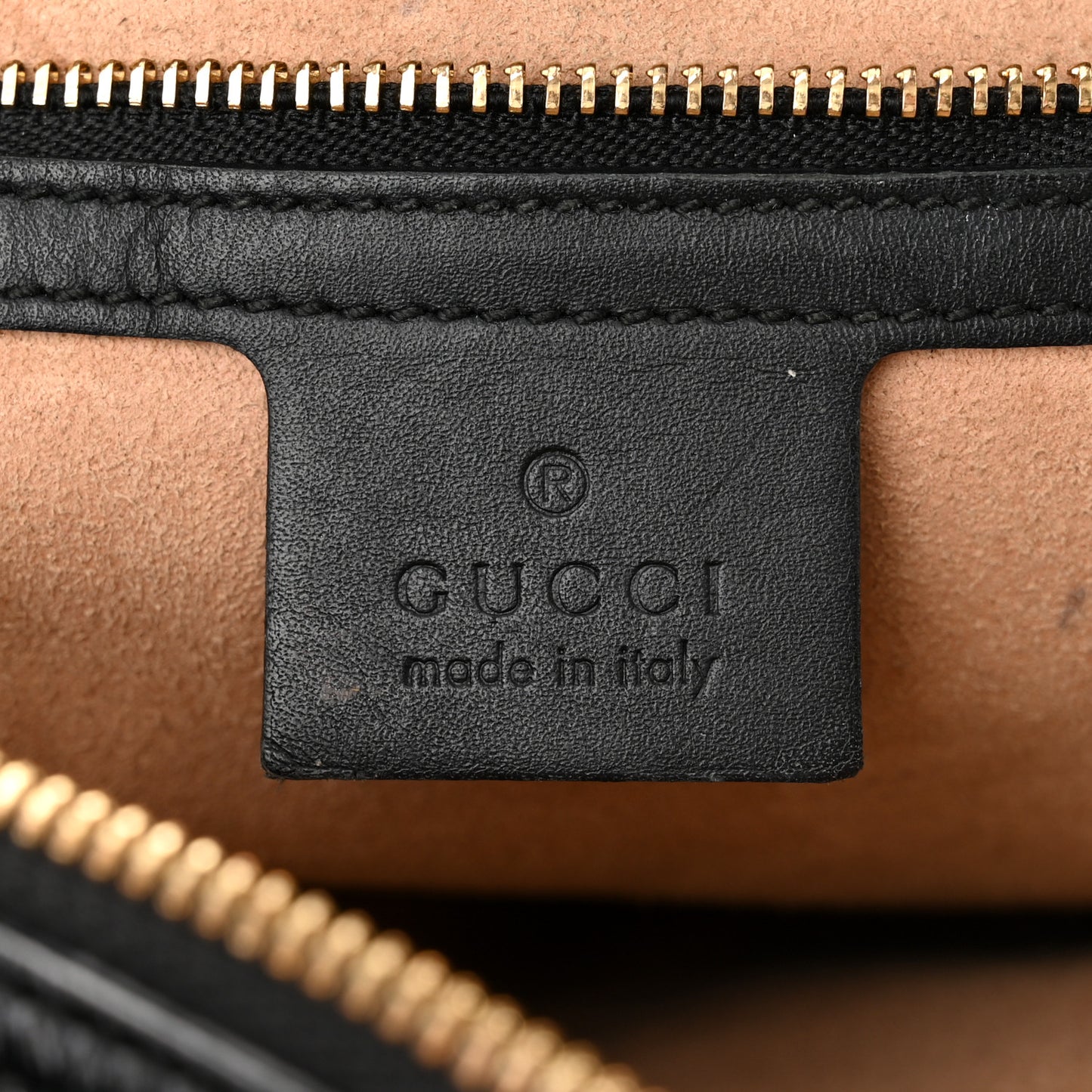 Suede Patent Web Small Ophidia Shoulder Bag Black