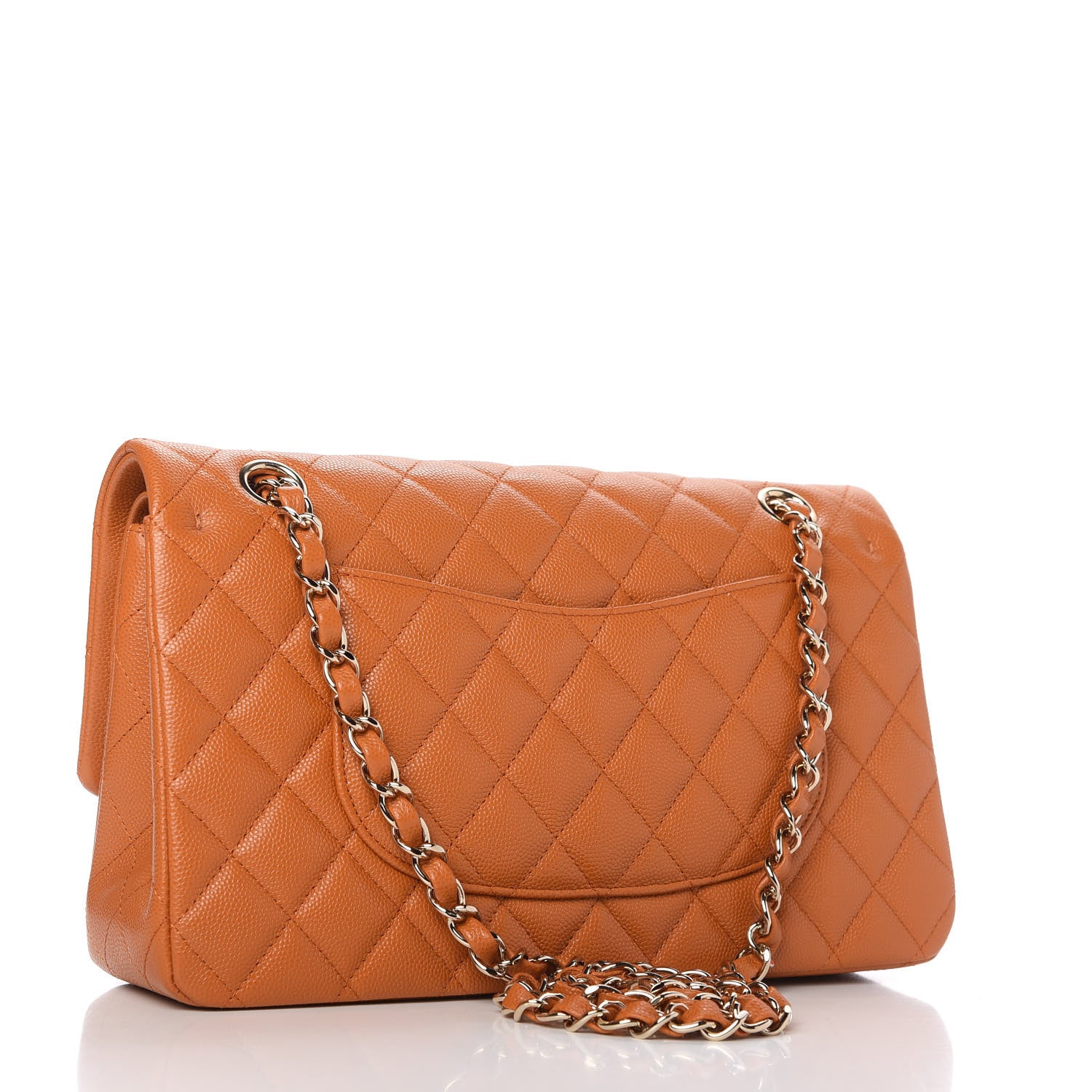 Chanel Caviar Quilted Medium Double Flap Light Brown 3 of 11