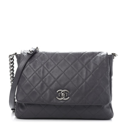 Chanel Calfskin Quilted Couture Messenger Grey 1 of 12
