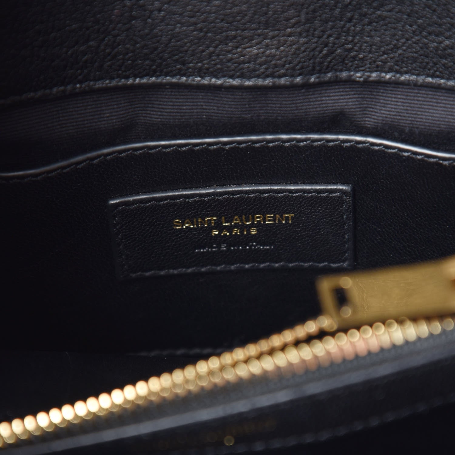 Saint Laurent Sheepskin Matelasse Chevron Monogram Medium College Bag Black 6 of 10
