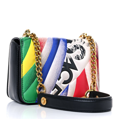 Versace Nappa The Clash Print Tribute Shoulder Bag Black Multicolor 3 of 15