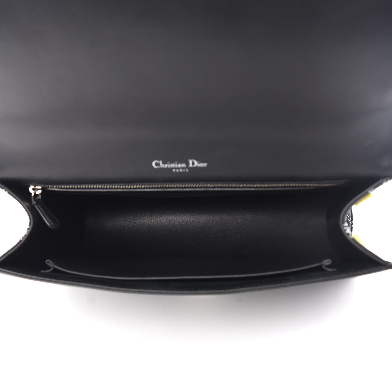 Christian Dior Calfskin Tufted Large Diorama Flap Bag Black Neon 5 of 9