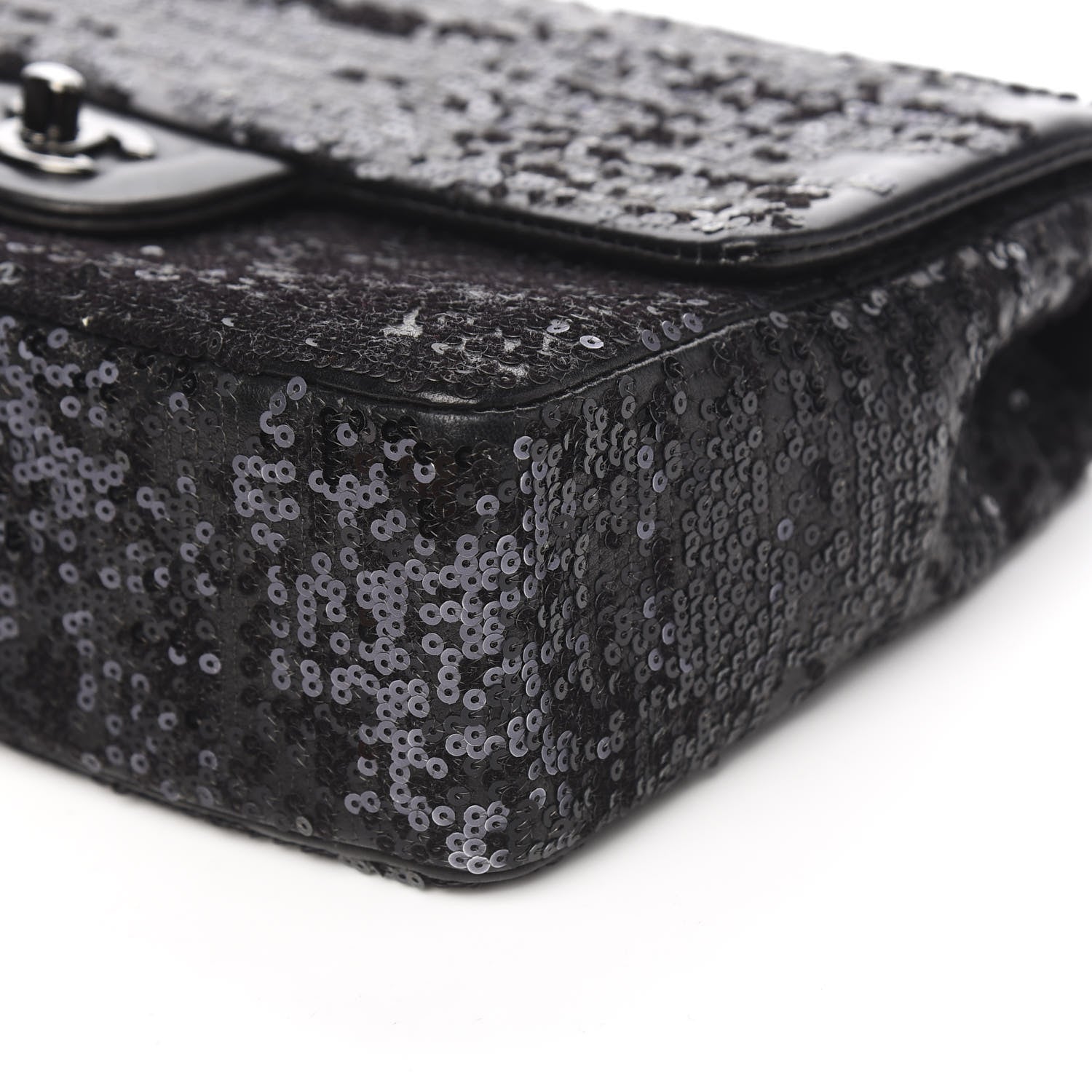 Chanel Sequin Lambskin Medium Moonlight on Water Flap Black 8 of 9