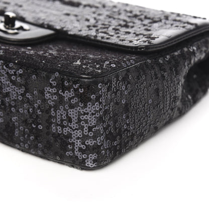 Chanel Sequin Lambskin Medium Moonlight on Water Flap Black 8 of 9