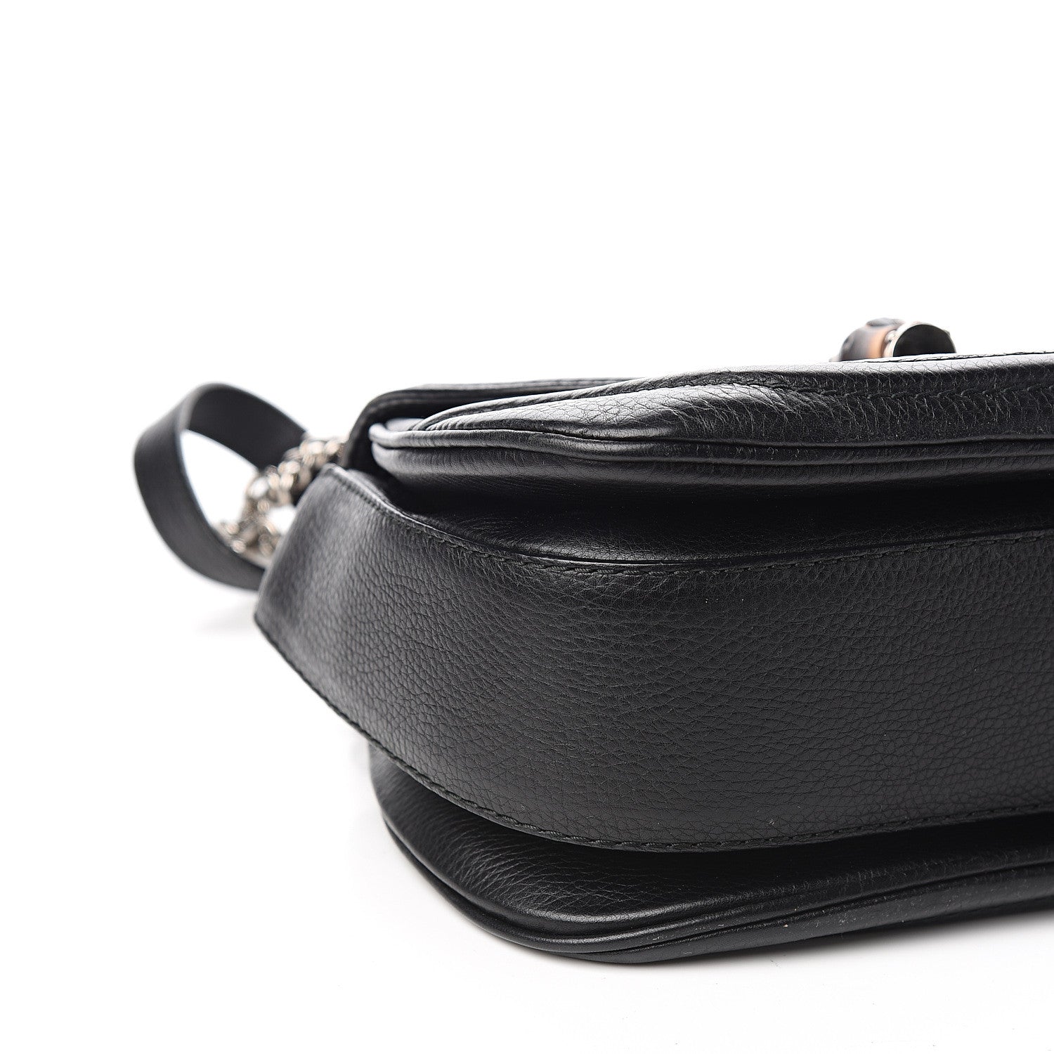 Gucci Calfskin Medium New Bamboo Top Handle Bag Black 8 of 12