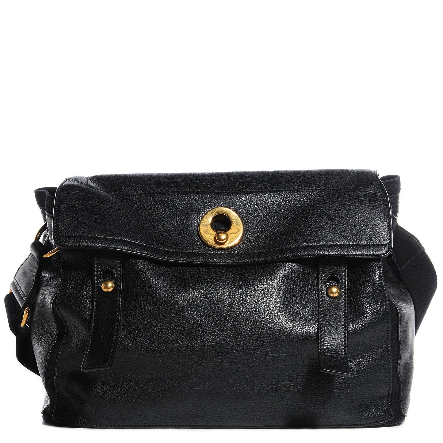 Calfskin Muse Two Messenger Black