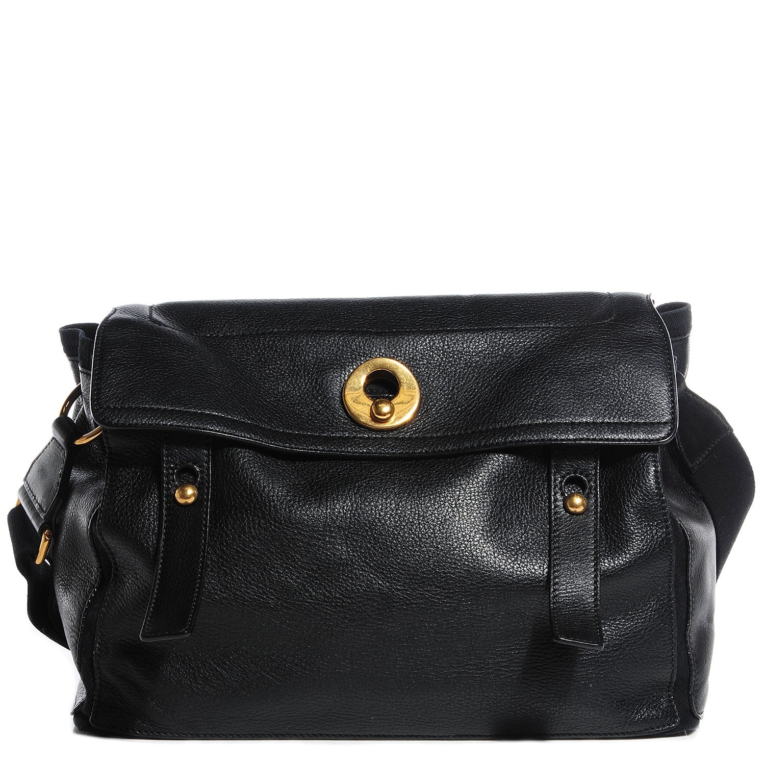 Saint Laurent Calfskin Muse Two Messenger Black 1 of 7