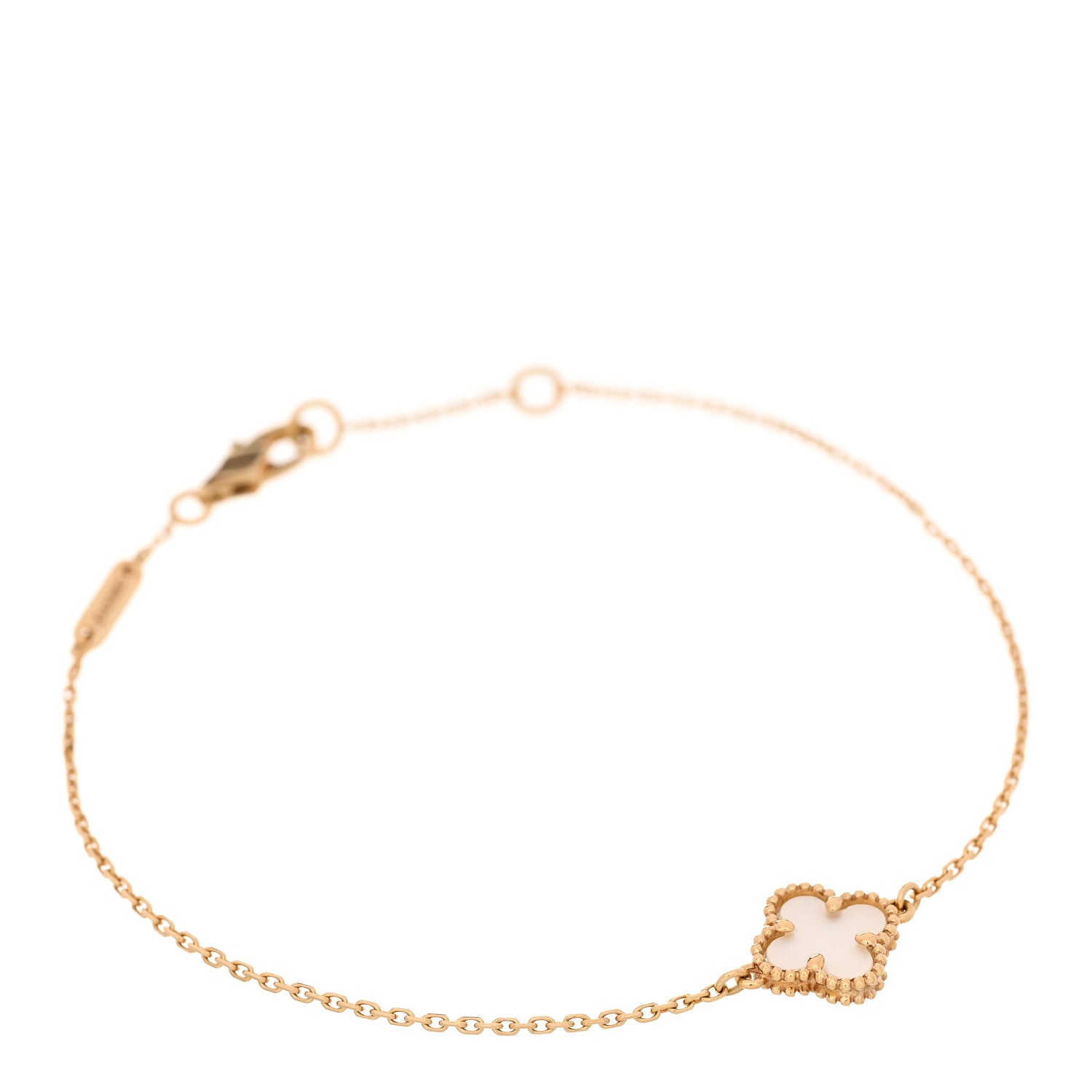 Van Cleef & Arpels 18K Yellow Gold Mother of Pearl Sweet Alhambra Bracelet 1 of 5