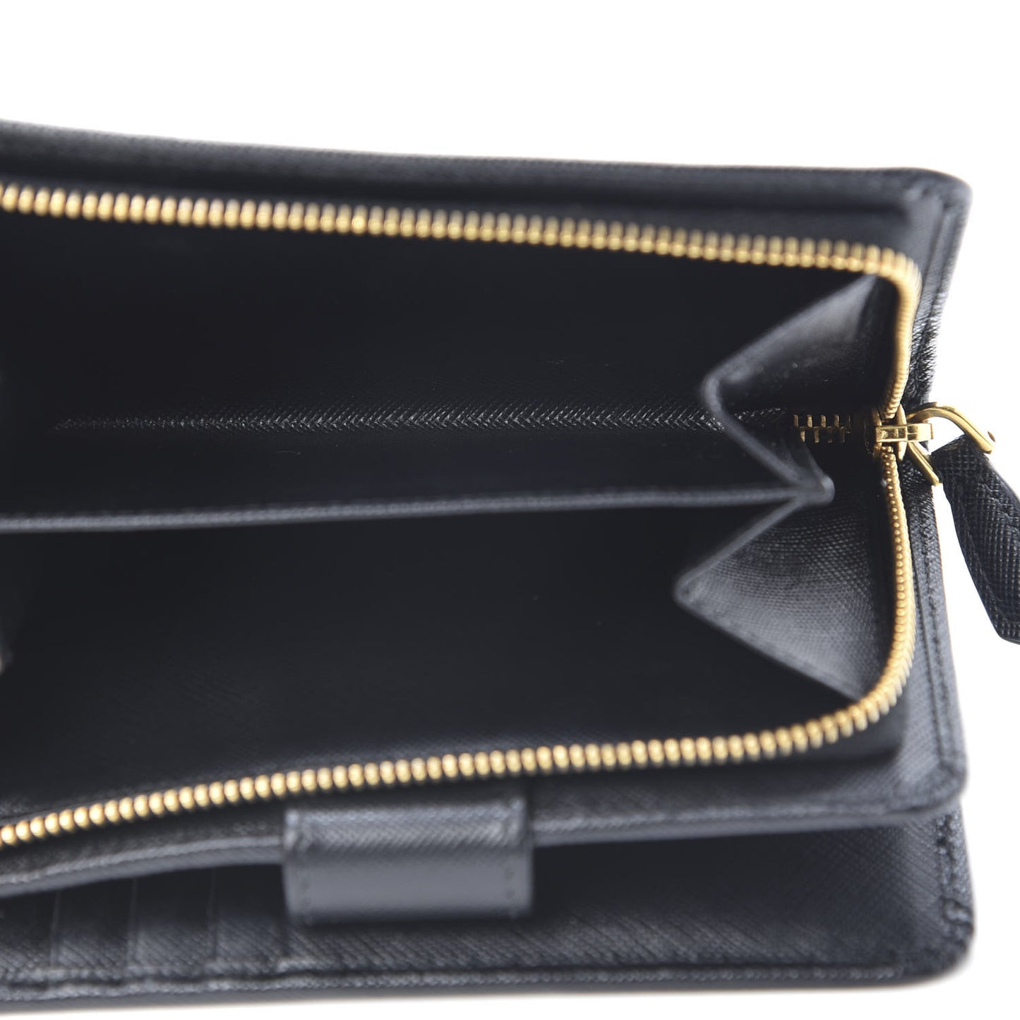 Saffiano Metal Compact Wallet Black
