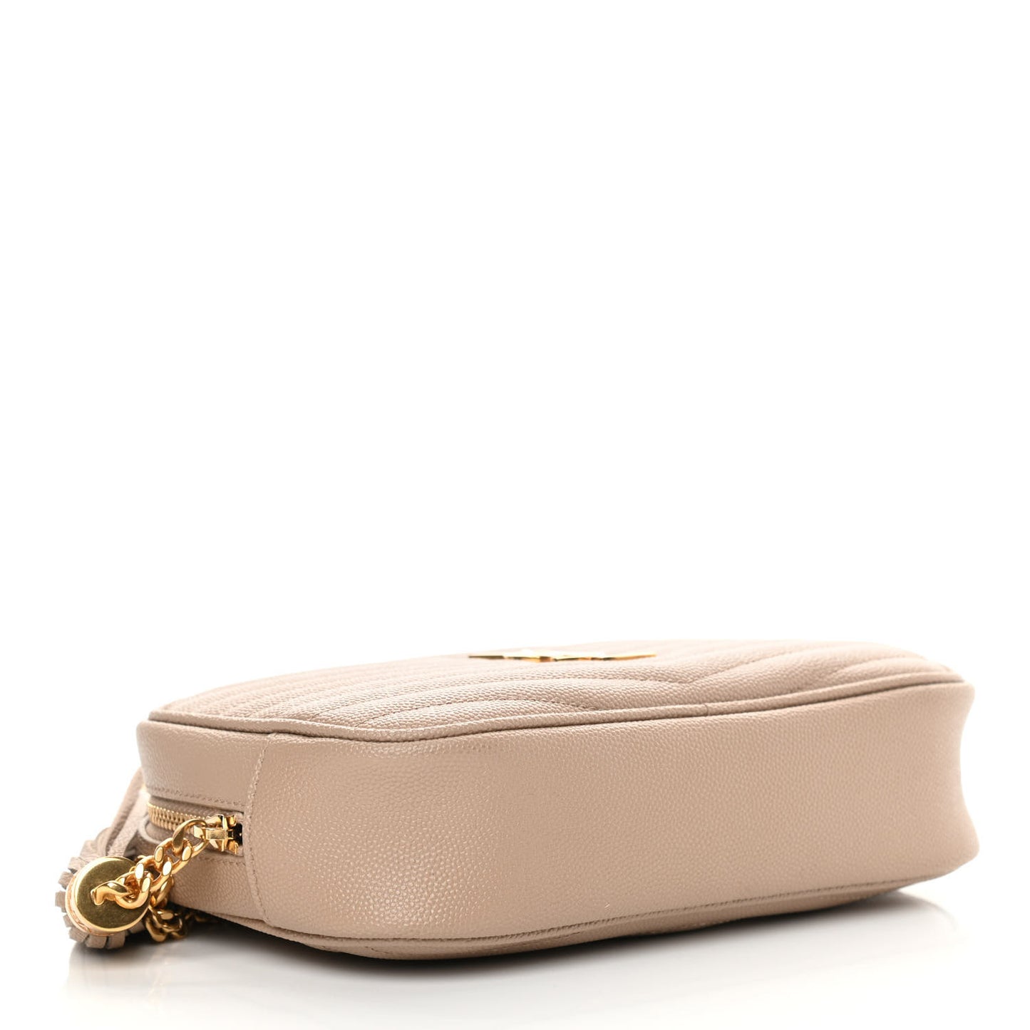 Grain De Poudre Matelasse Monogram Mini Lou Camera Bag Dark Latte