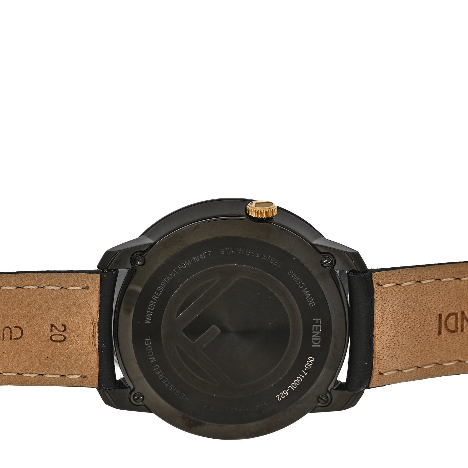 Fendi Stainless Steel Calfskin 40mm F is Fendi Run Away Quartz Watch Black 4 of 5