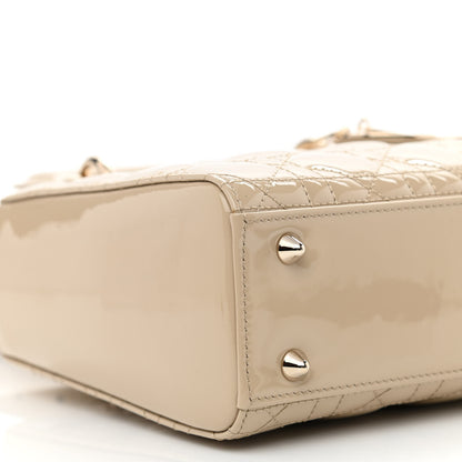 Christian Dior Patent Cannage Small Lady Dior Beige 9 of 10