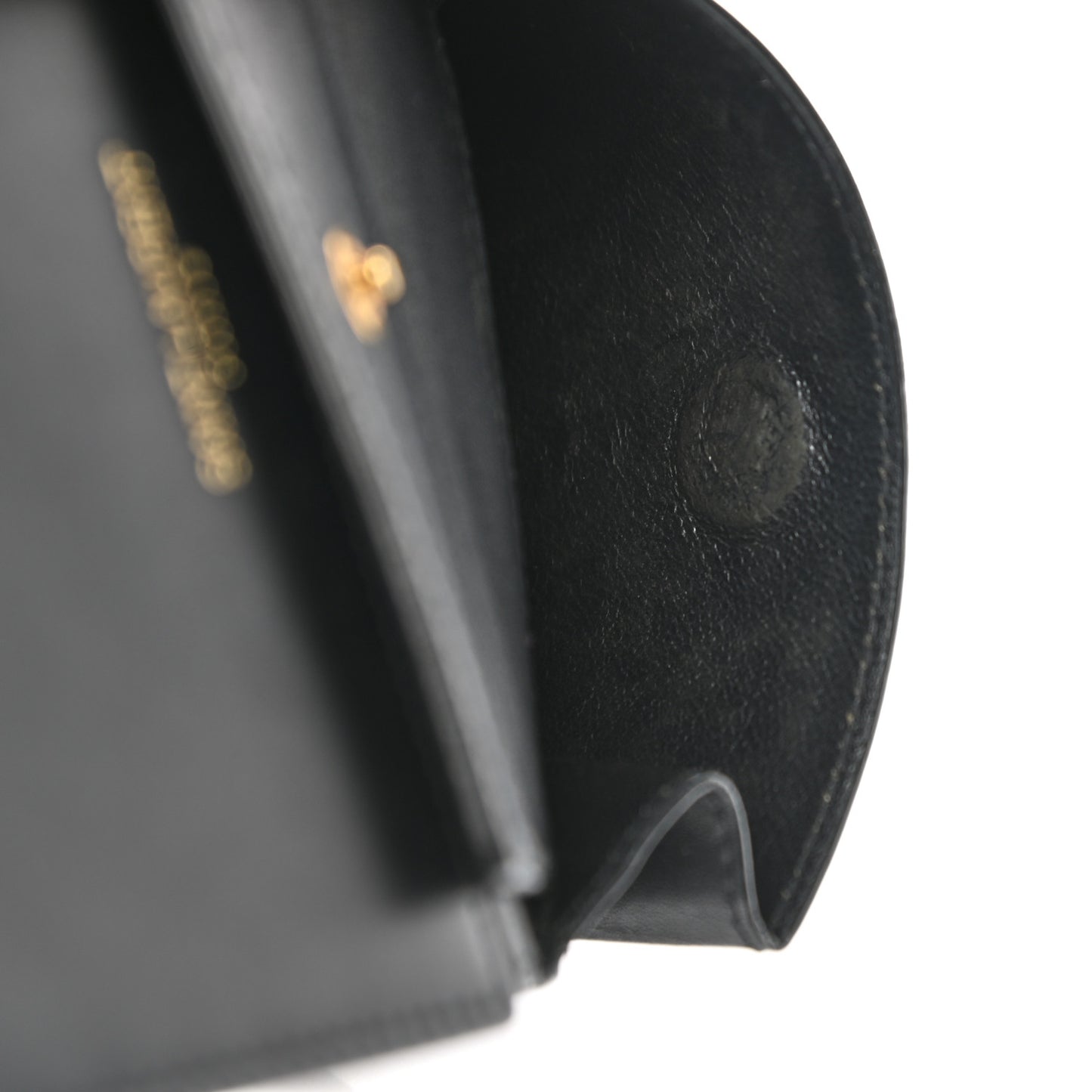 Smooth Calfskin Compact Wallet Black