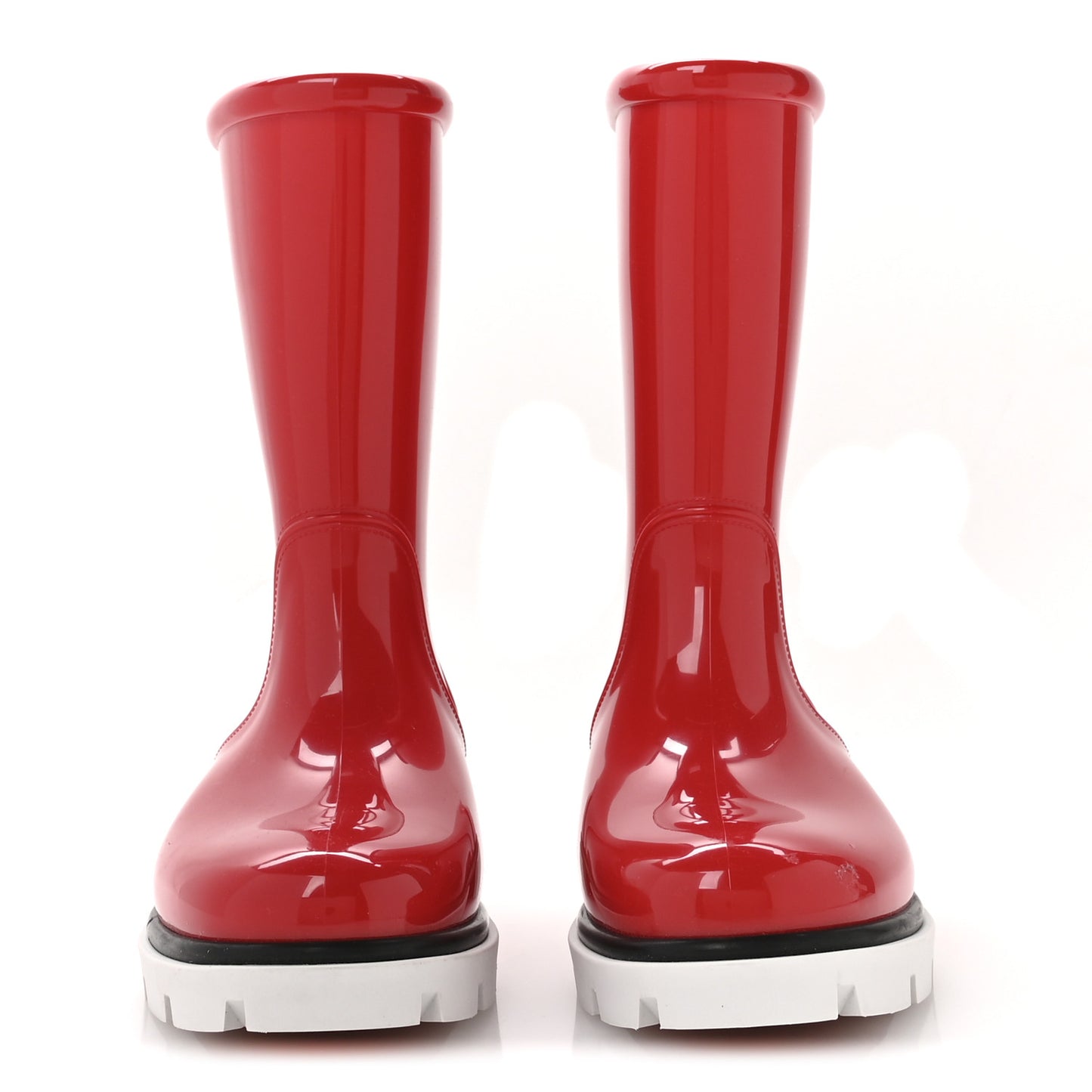 PVC Patent Toy Pluie Flat Rain Boots 35 Loubi