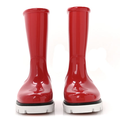 Christian Louboutin PVC Patent Toy Pluie Flat Rain Boots 35 Loubi 3 of 8