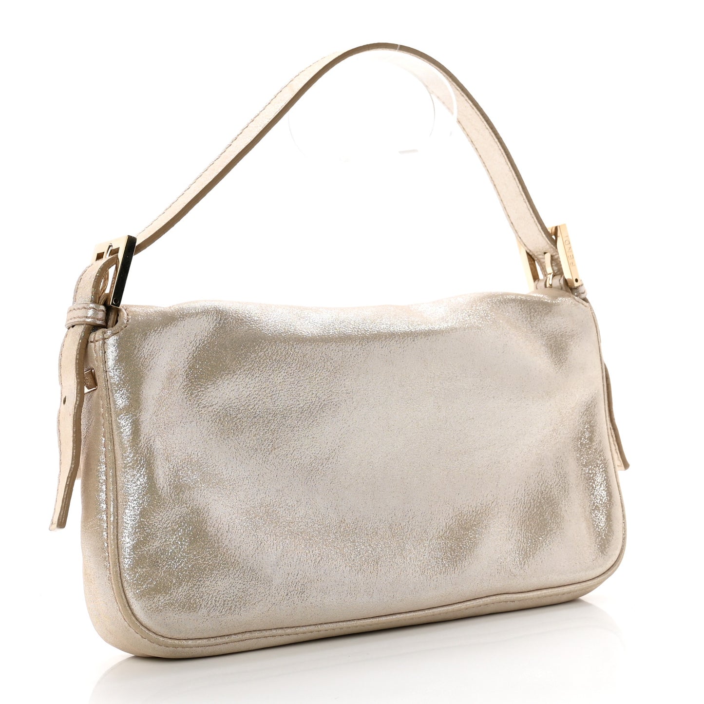 Metallic Lurex Crystal Baguette Gold