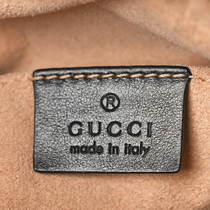 Gucci Calfskin Matelasse Mini GG Marmont Chain Shoulder Bag Black 7 of 17