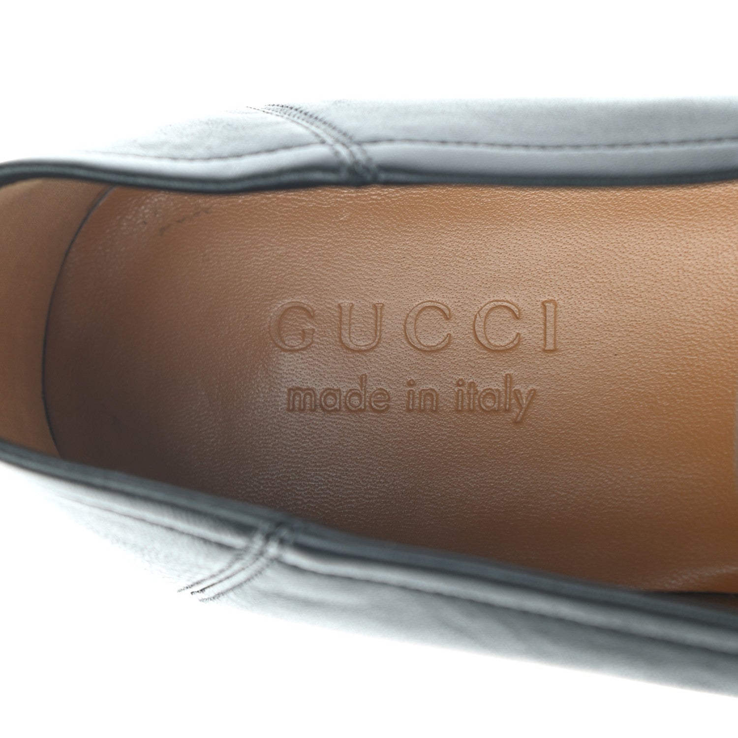 Gucci Lambskin Web Mens Horsebit Loafers 7.5 Black 7 of 7
