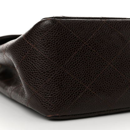 Chanel Caviar Quilted Jumbo Single Flap Brown 9 of 18