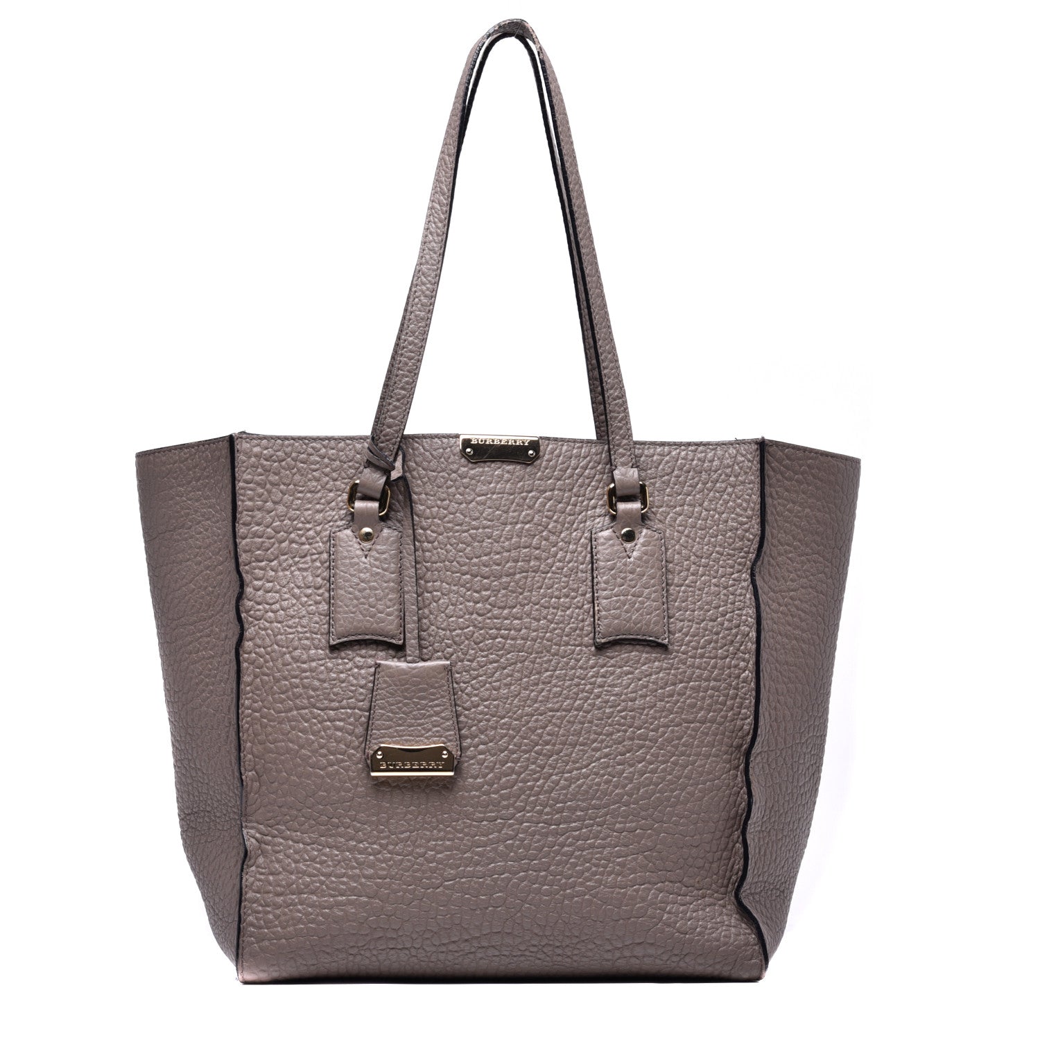 Burberry Heritage Grain Medium Woodbury Tote Pale Taupe 1 of 10