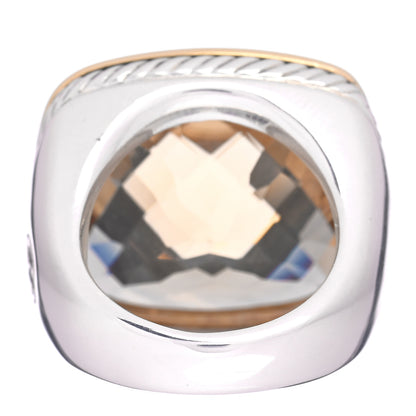 David Yurman Sterling Silver 18K Yellow Gold Champagne Citrine 18mm Albion Statement Ring 56 7.5 4 of 5