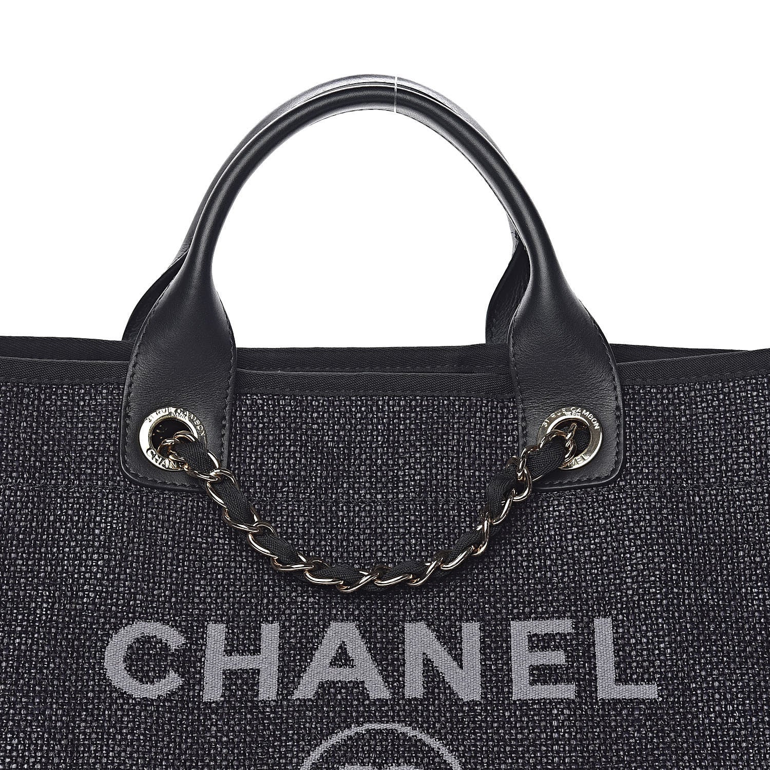 Chanel Woven Straw Raffia Large Deauville Tote Black 14 of 14