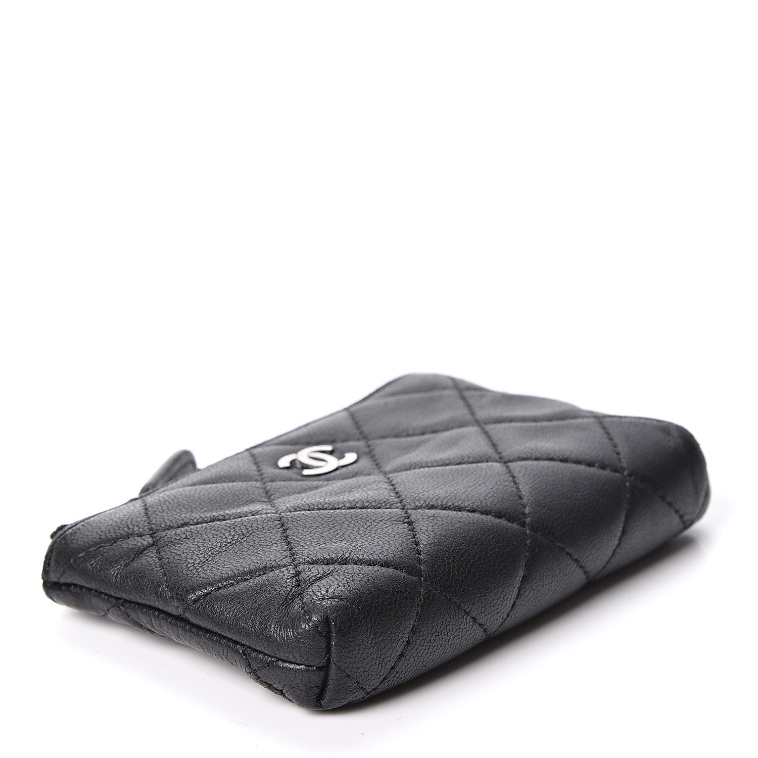 Chanel Lambskin Quilted Key Holder Case Black 3 of 8