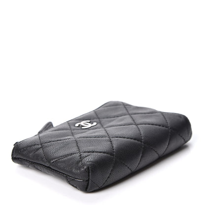 Chanel Lambskin Quilted Key Holder Case Black 3 of 8