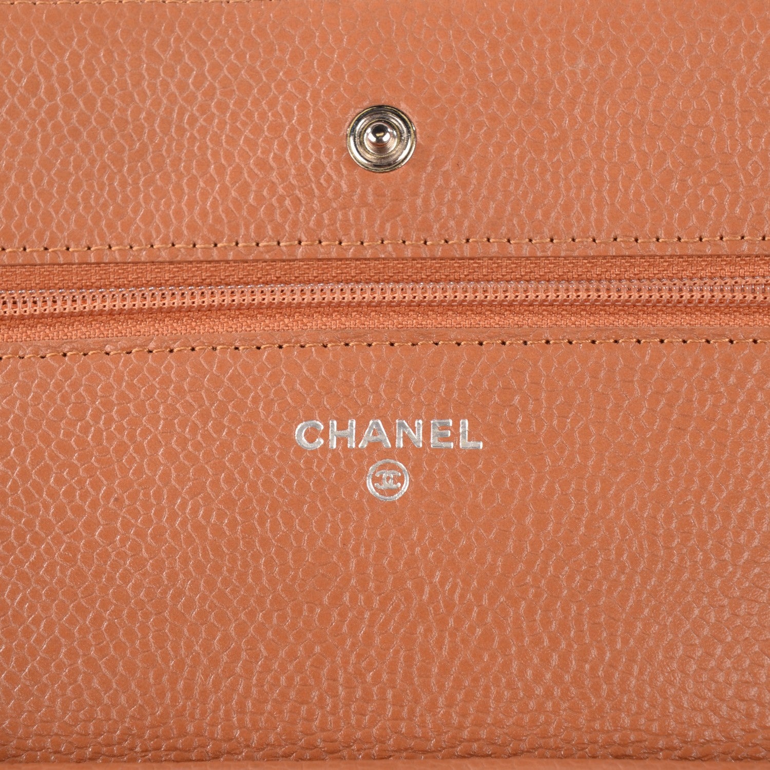 Chanel Caviar Quilted Wallet On Chain WOC Light Brown 5 of 8