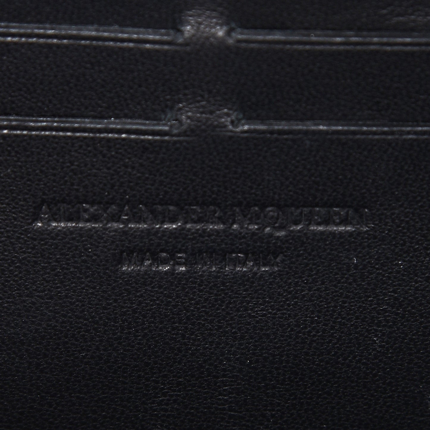 Metallic Calfskin Skull Wallet on Chain Black Pearl