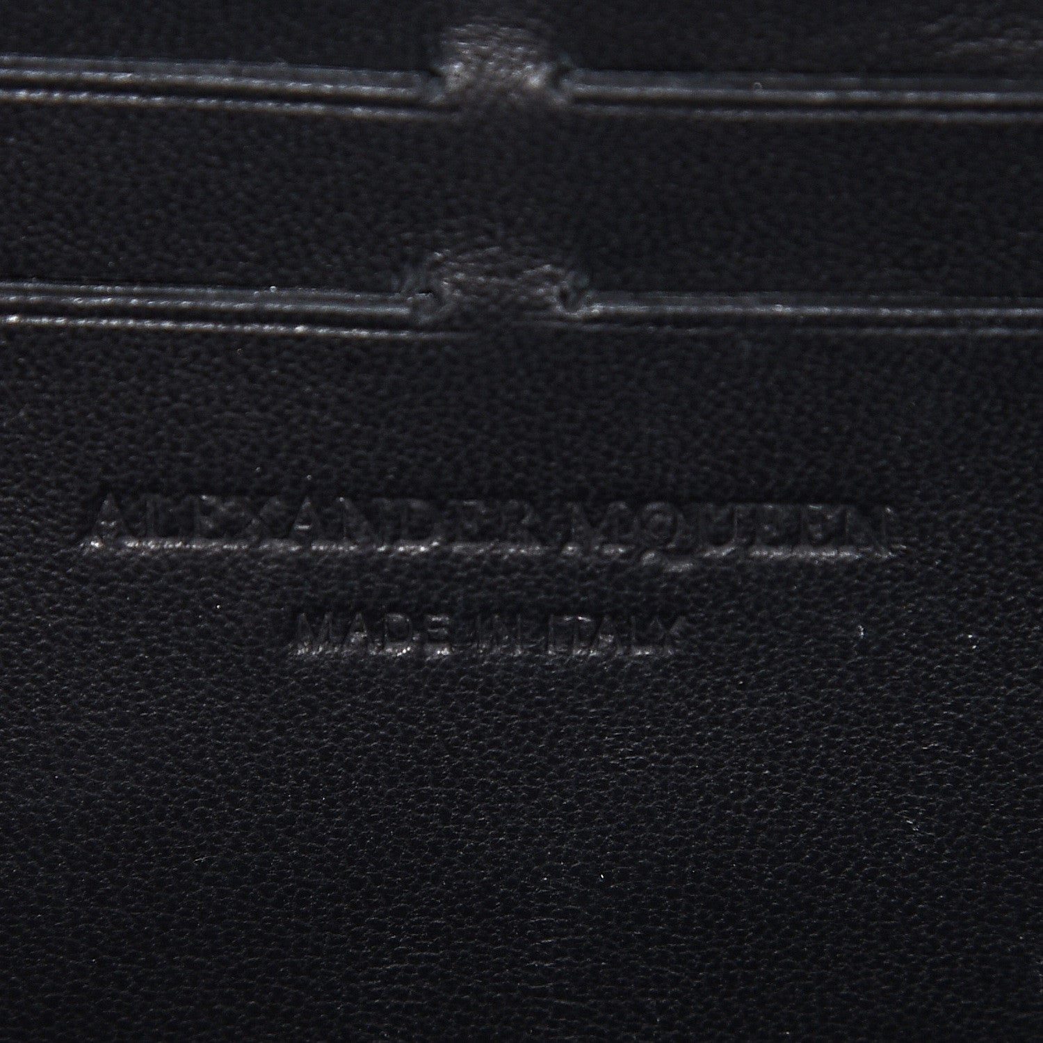 Alexander McQueen Metallic Calfskin Skull Wallet on Chain Black Pearl 8 of 12