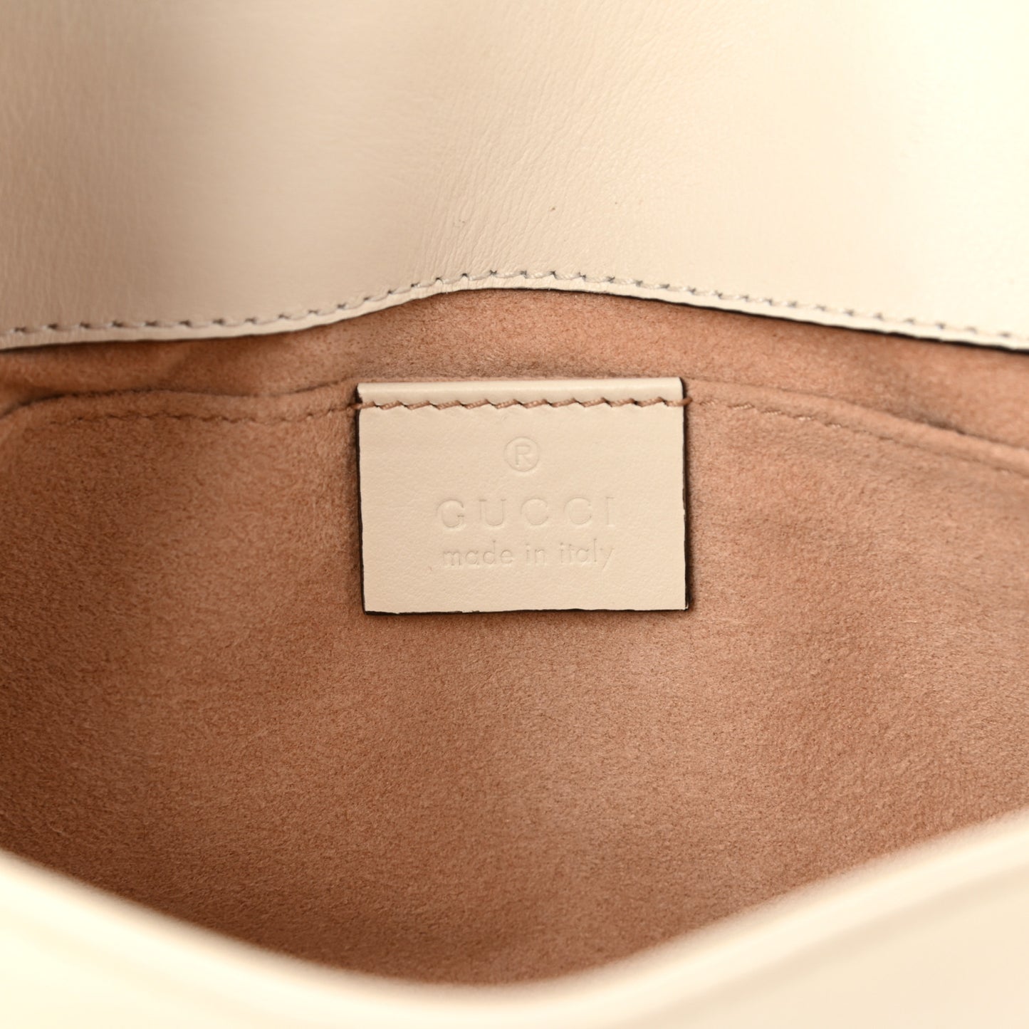 Calfskin Matelasse Mini GG Marmont Shoulder Bag White