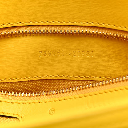 Gucci GG Monogram Textured Dollar Calfskin Small Luce Shoulder Bag Yellow 12 of 21