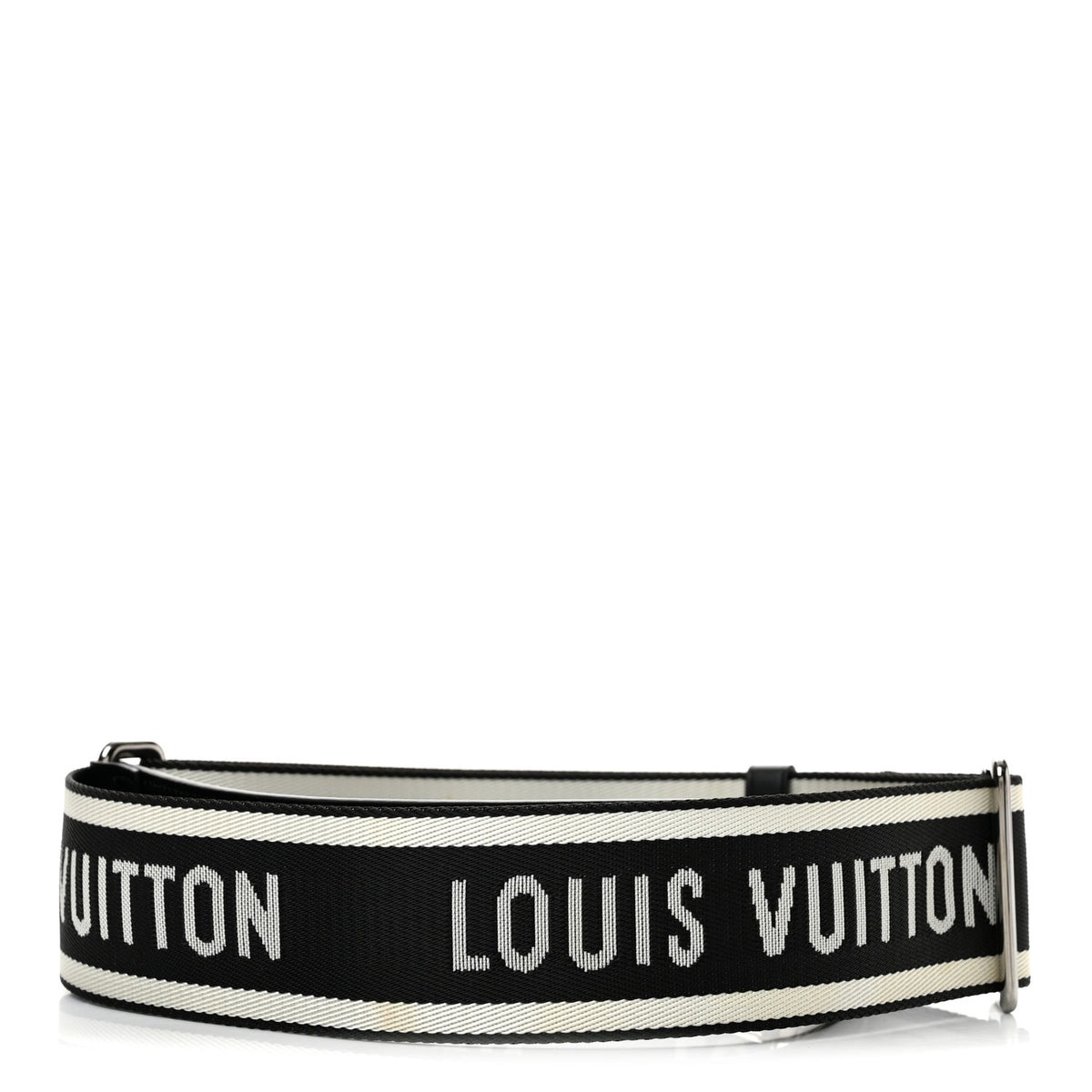 Nylon Jacquard Sporty Bandouliere Shoulder Strap Black
