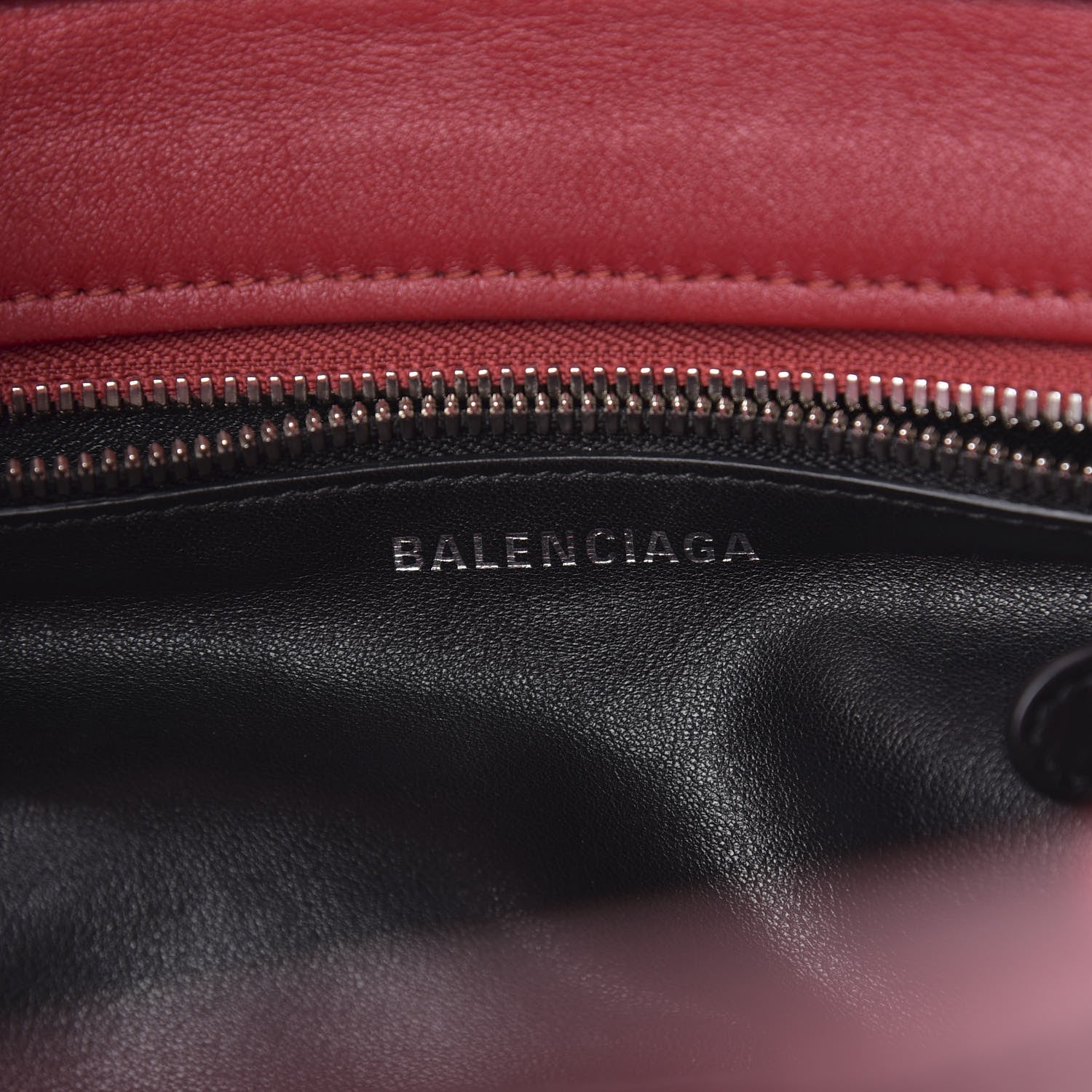 Balenciaga Calfskin XS Fringe Laundry Cabas Red 9 of 12
