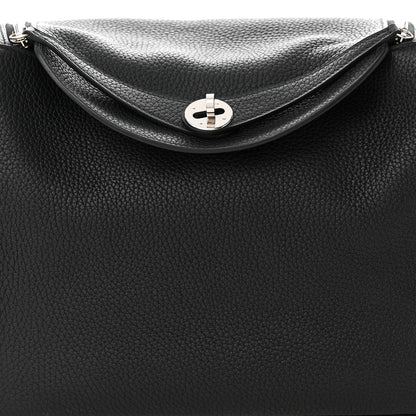 Hermes Taurillon Clemence Lindy 30 Black 8 of 10