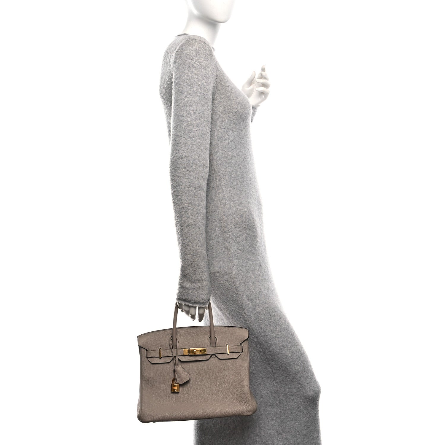 Hermes Togo BIRKIN 30 Gris Tourterelle 2 of 10
