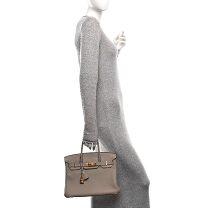 Hermes Togo BIRKIN 30 Gris Tourterelle 2 of 10