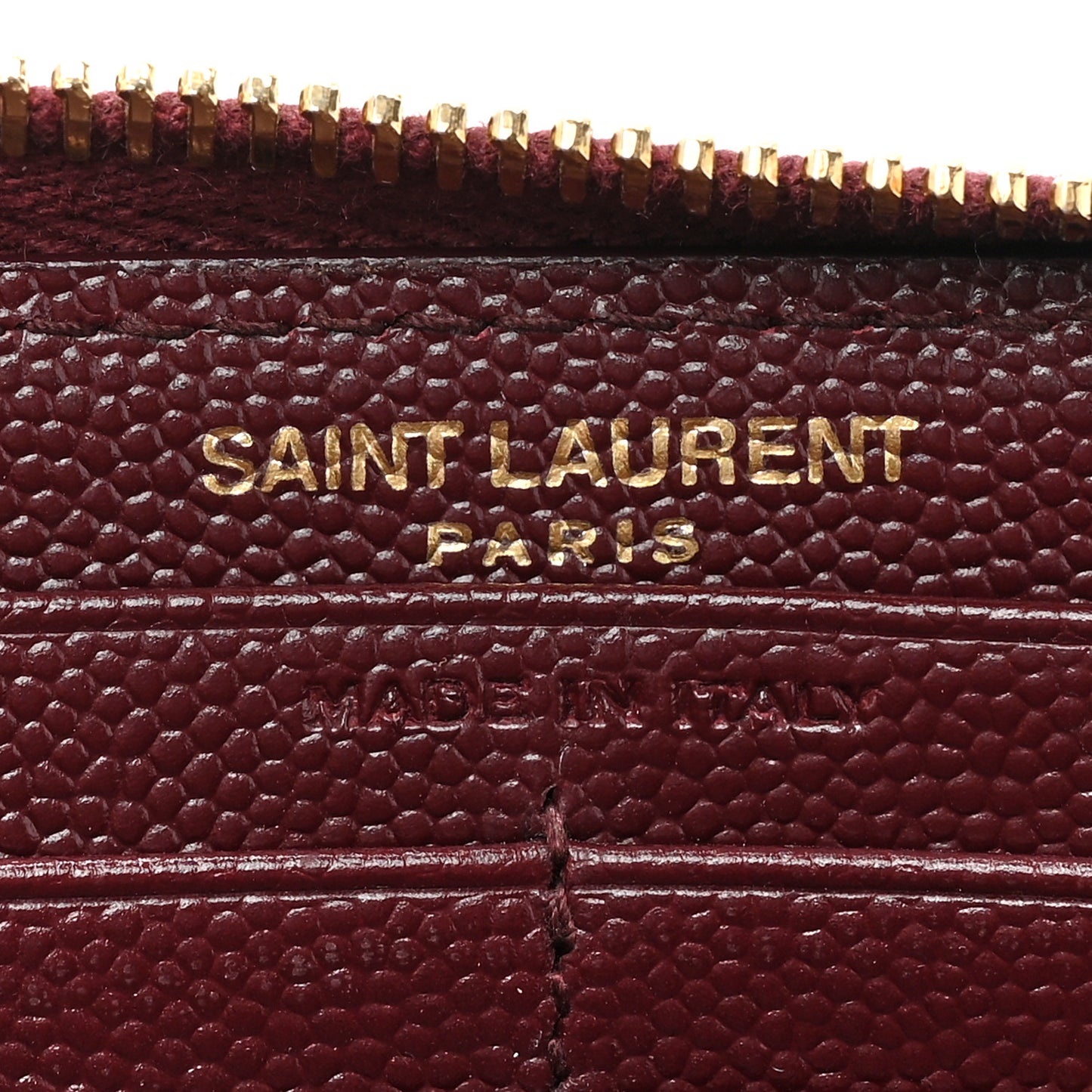 Grain de Poudre Textured Matelasse Chevron Monogram Zip Around Wallet Rouge Legion