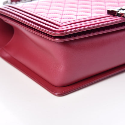 Chanel Metallic Patent Calfskin New Medium Boy Flap Pink 5 of 11