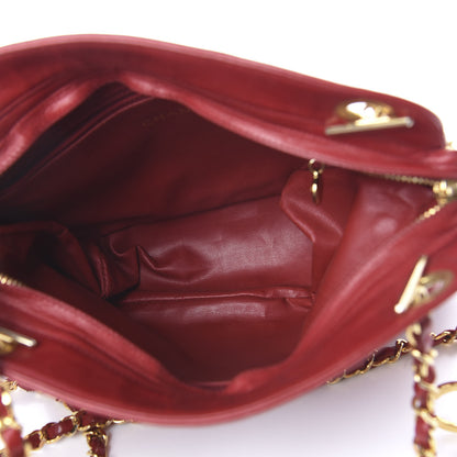 Chanel Lambskin Quilted Shoulder Bag Red 4 of 15