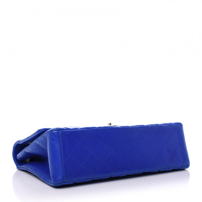 Chanel Lambskin Quilted Maxi Single Flap Blue 4 of 9