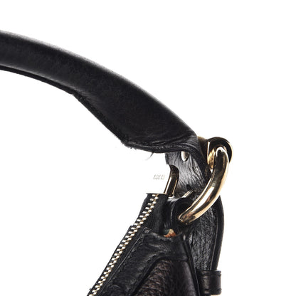 Gucci Pebbled Calfskin Guccissima Trim Medium Signoria Hobo Black 8 of 11